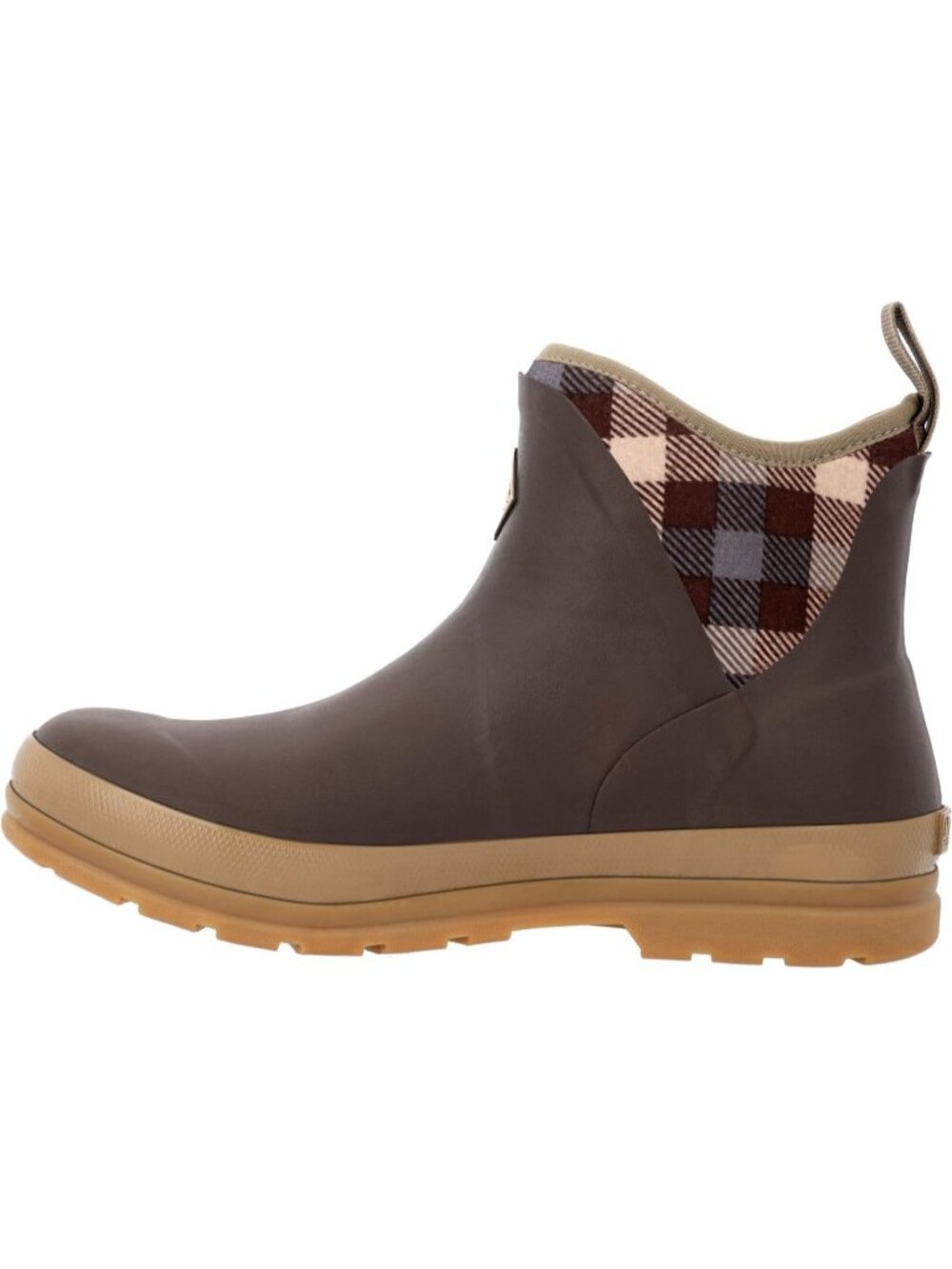 🆕Women's Brown Muck Boot Originals Ankle Boots Plaid Duck Rain Shoes